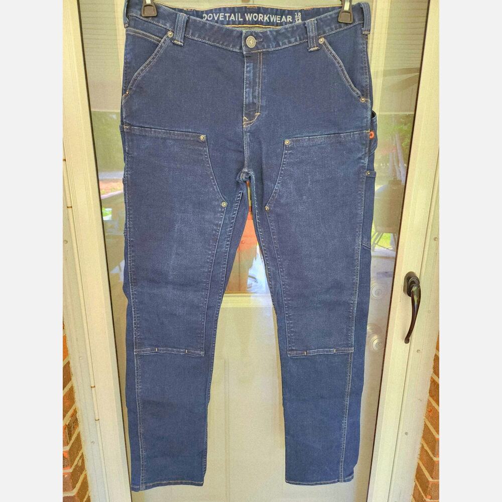 Dovetail Workwear Womens 18/34 Maven Stretch Slim Leg Fit Denim Cargo Pants